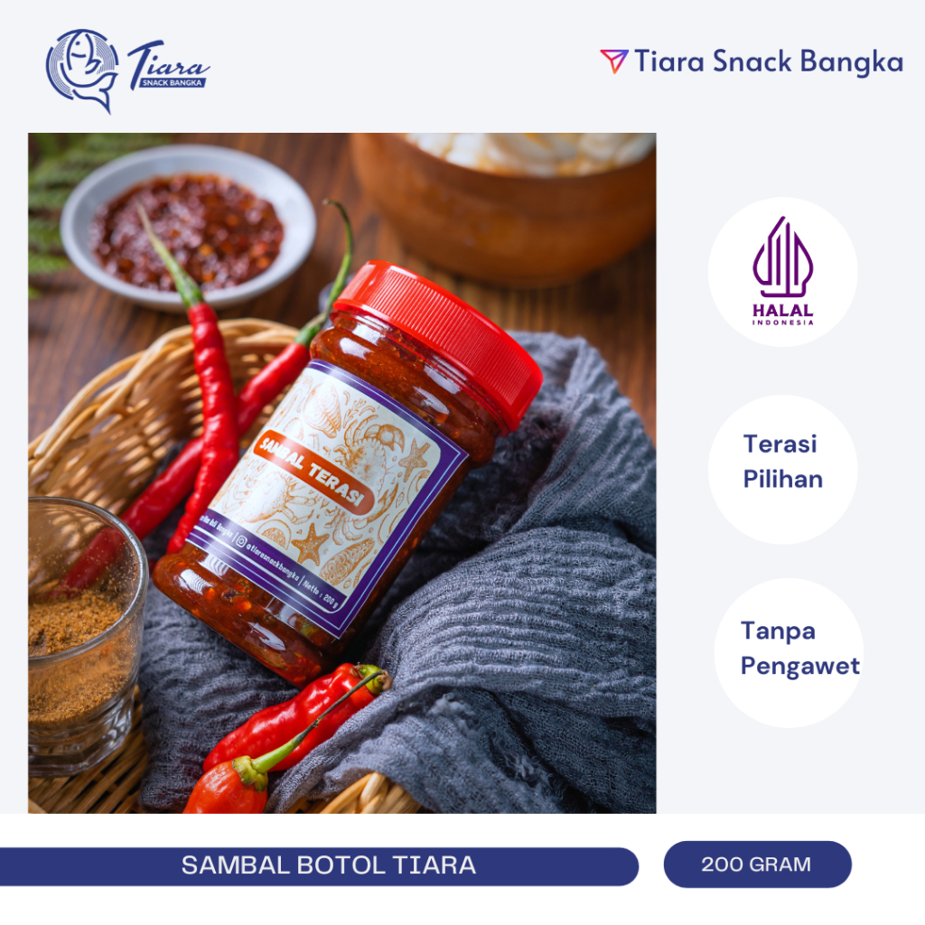 

Sambal Terasi Kemplang Kerupuk Panggang Bakar Asli Bangka Tiara Snack Bangka