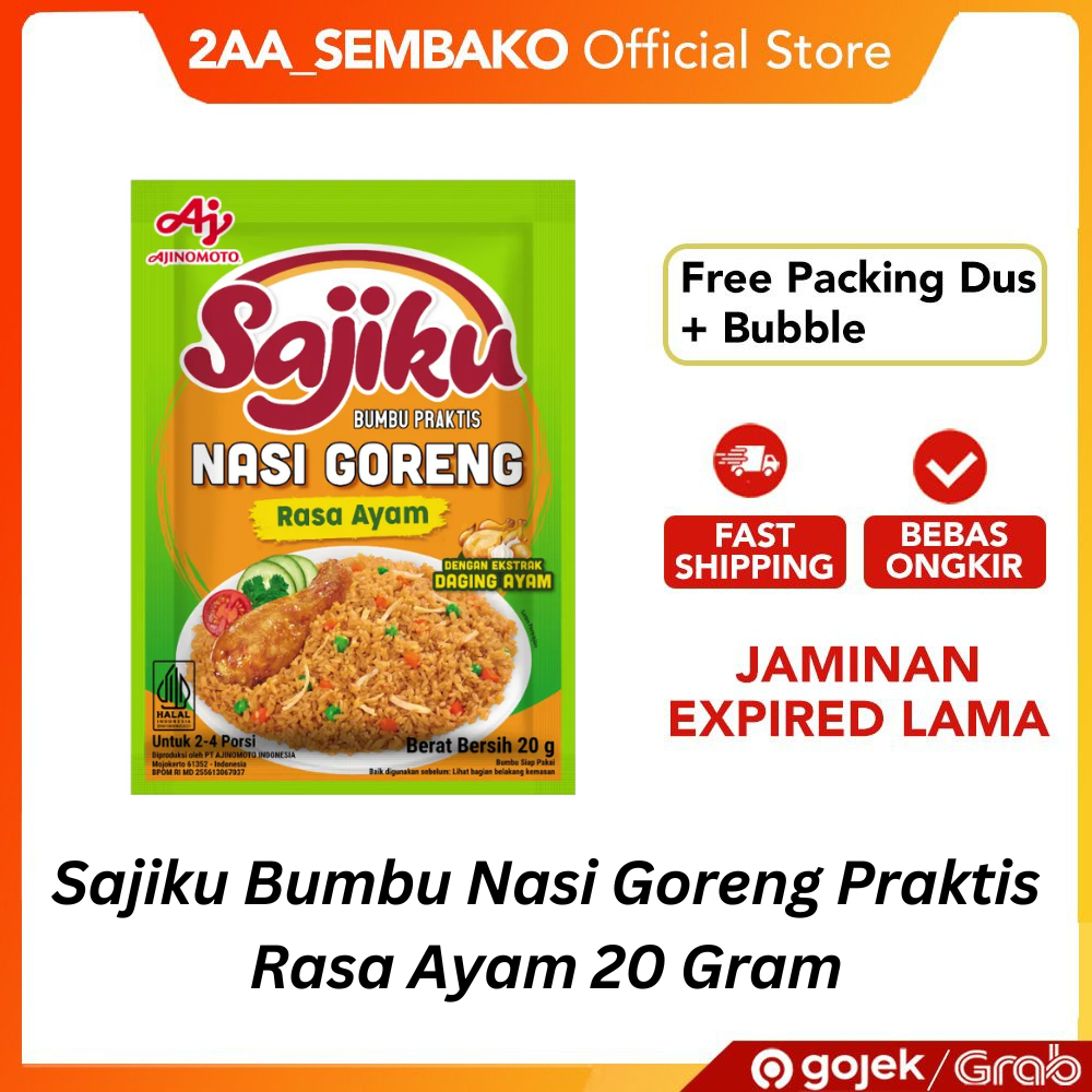 

Sajiku Bumbu Nasi Goreng Instan Praktis Rasa Ayam 20 Gram