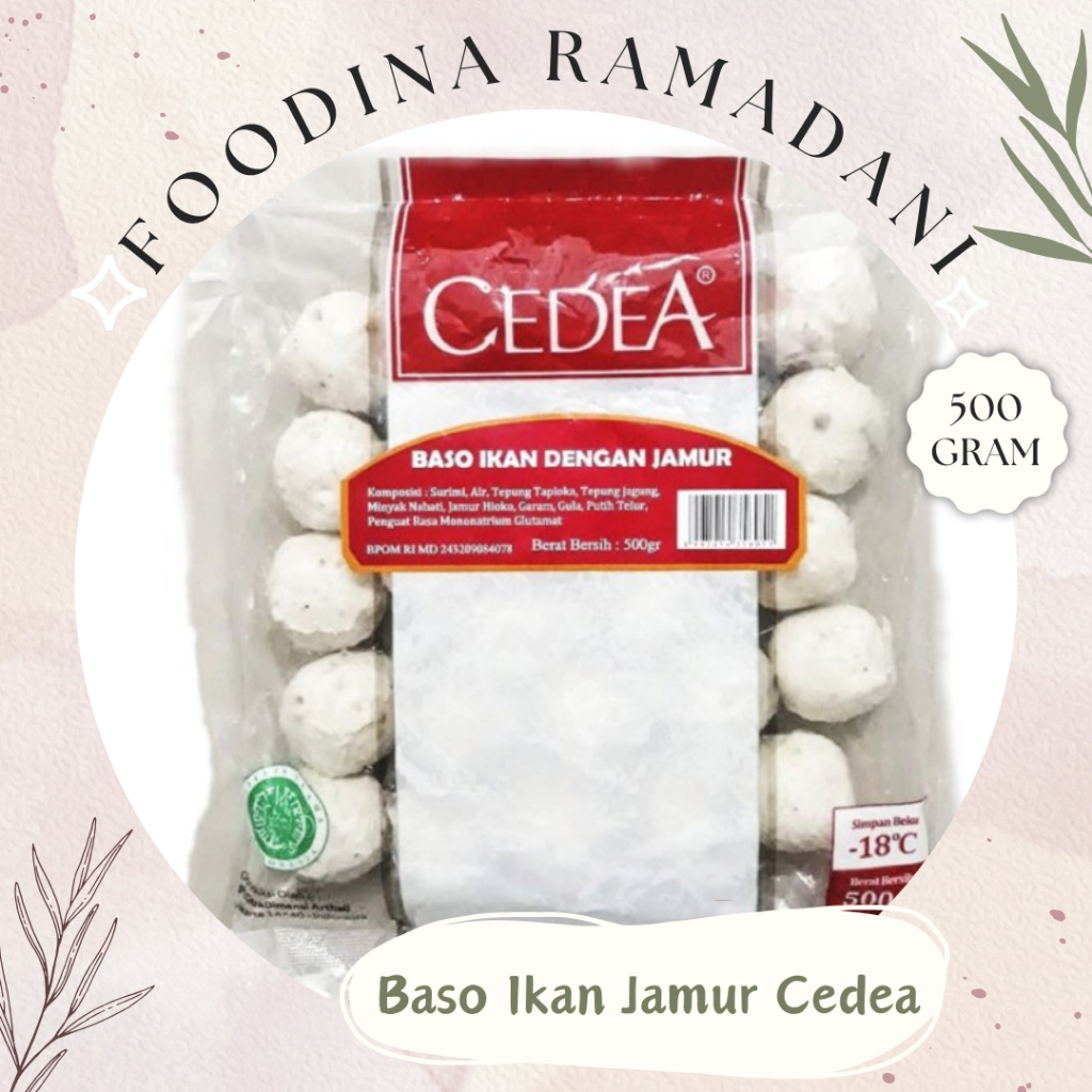 

FISH BALL Baso Ikan Jamur - Cedea [ 500gr ] Harga Per BKS