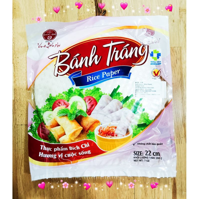 

KULIT LUMPIA VIETNAM 200GR RICE PAPER VIETNAM D 22CM BANH TRANG /KULIT LUMPIA TRANSPARAN BENING