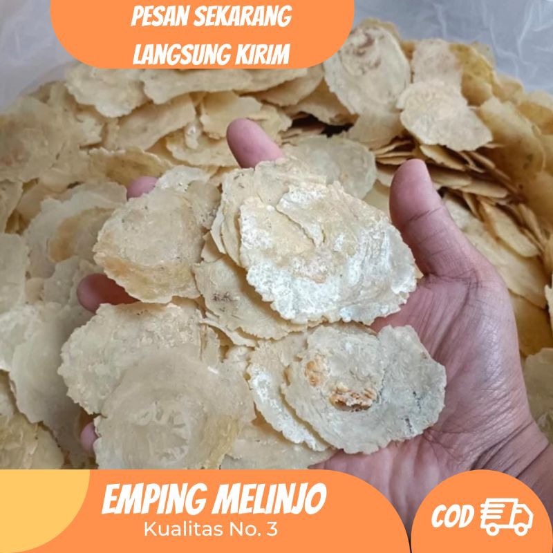 

Emping Melinjo Sortiran/ Emping Melinjo BS 1000g (1kg)