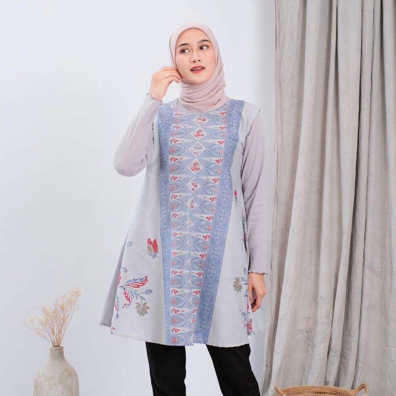 Batik (Arti ENKA) Vest Batik Rompi Batik Gunungan atasan wanita tanpa lengan