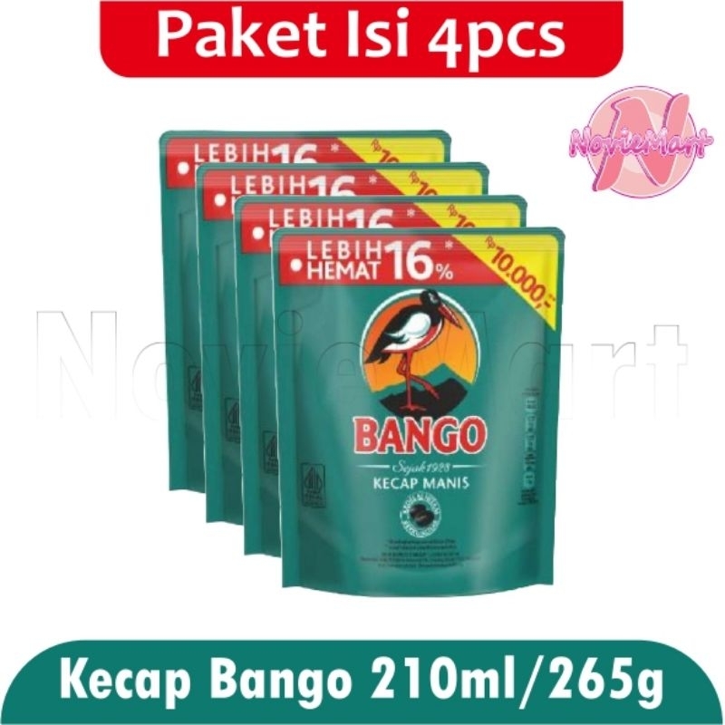 

[ Paket Isi 4 ] Bango Kecap Manis Kemasan Reffil 210ml/265g