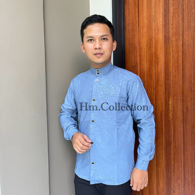 HM.id - Sultan Baju Kemeja koko pria dewasa lengan panjang KEMKO SULTAN muslim kancing premium impor