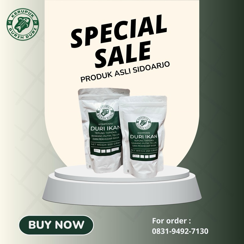 

Kerupuk Gurih Duri Sidoarjo