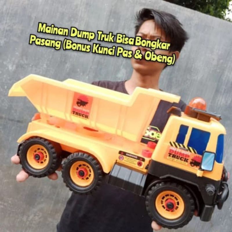 Mainan Truk Pasir Jumbo / Miniatur Mobil Mobilan Dump Truck Besar Anak Edukatif ◾Mainan Truck Dump b