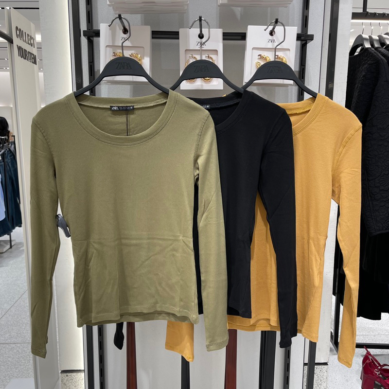 Kaus T-shirt Ribb ZARA Woman Jastip (jasa titip)