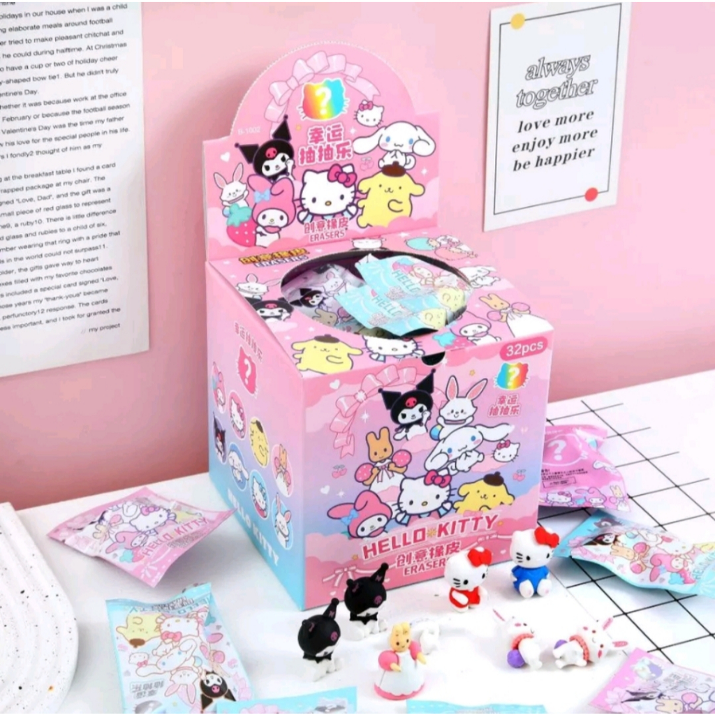 

BLIND BAG SANRIO LOTSO ERASER PENGHAPUS KARAKTER KUROMI CINAMONROLL RANDOM LJBABYCOLLECTION