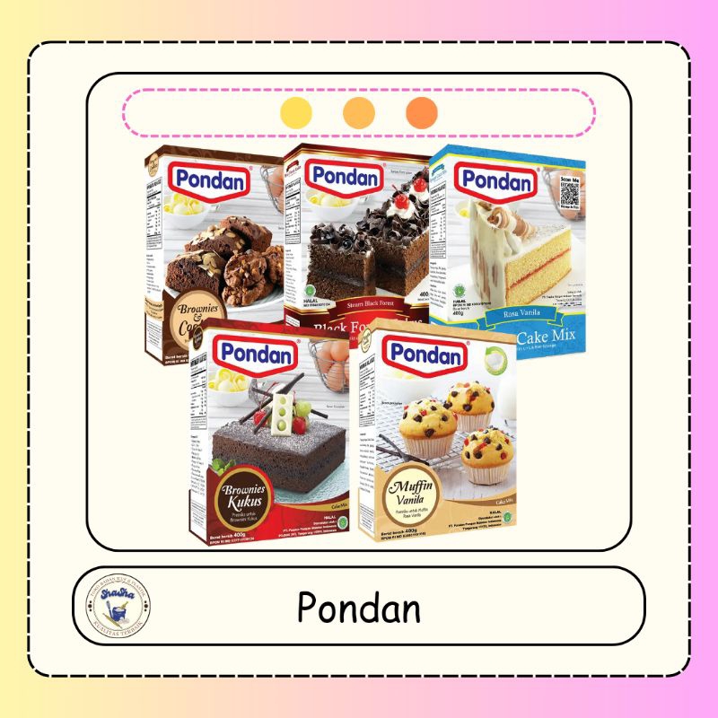 

pondan premix instan/brownies instan