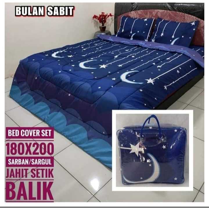 BED COVER SET KOMPLIT UKURAN 160*200*20 160*200*30 & 145*200*30 BAHAN KATUN