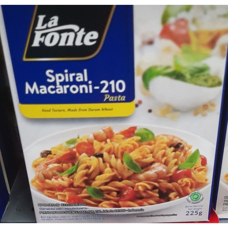 

La fonte Spiral Makaroni 225gr Exp 2025