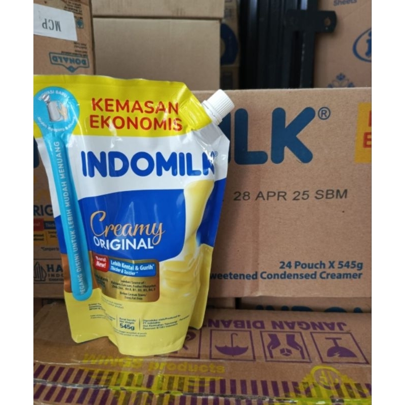 

INDOMILK Susu Kental Manis Creamy Original Kemasan Pouch 545gram Kemasan Ekonomis