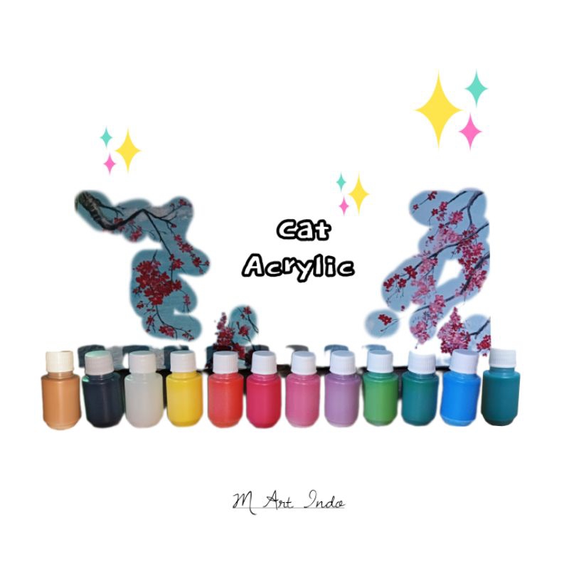 

Cat Acrylic - Cat Lukis Kemasan Botol Anti Tumpah