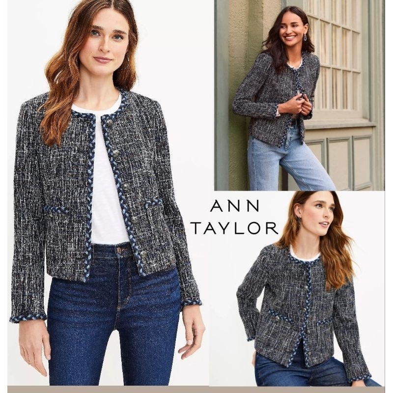 Ann taylor tweed blazer original cut label