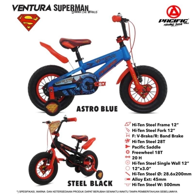 Pasific BMX Superman Uk 12 - Biru