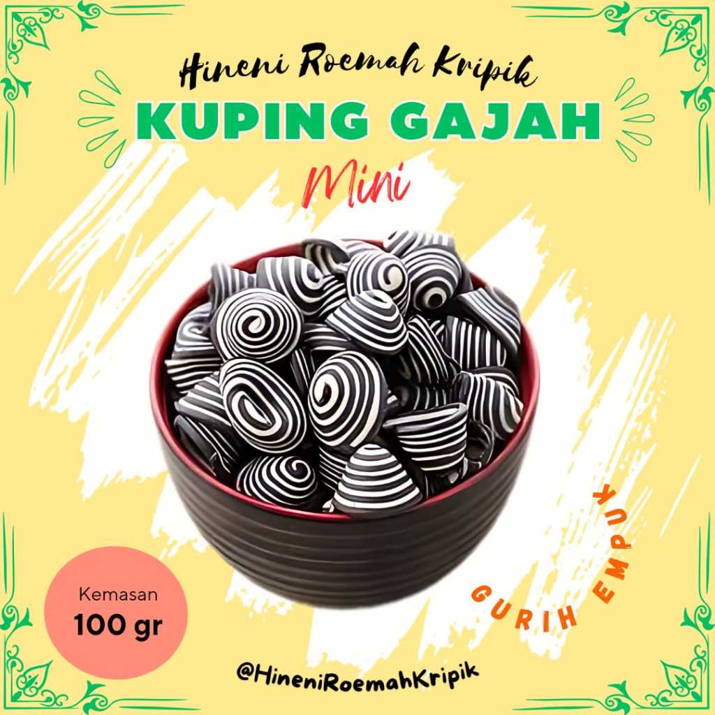 

Kuping Gajah Mini Zebra Renyah Gurih 50g & 100g