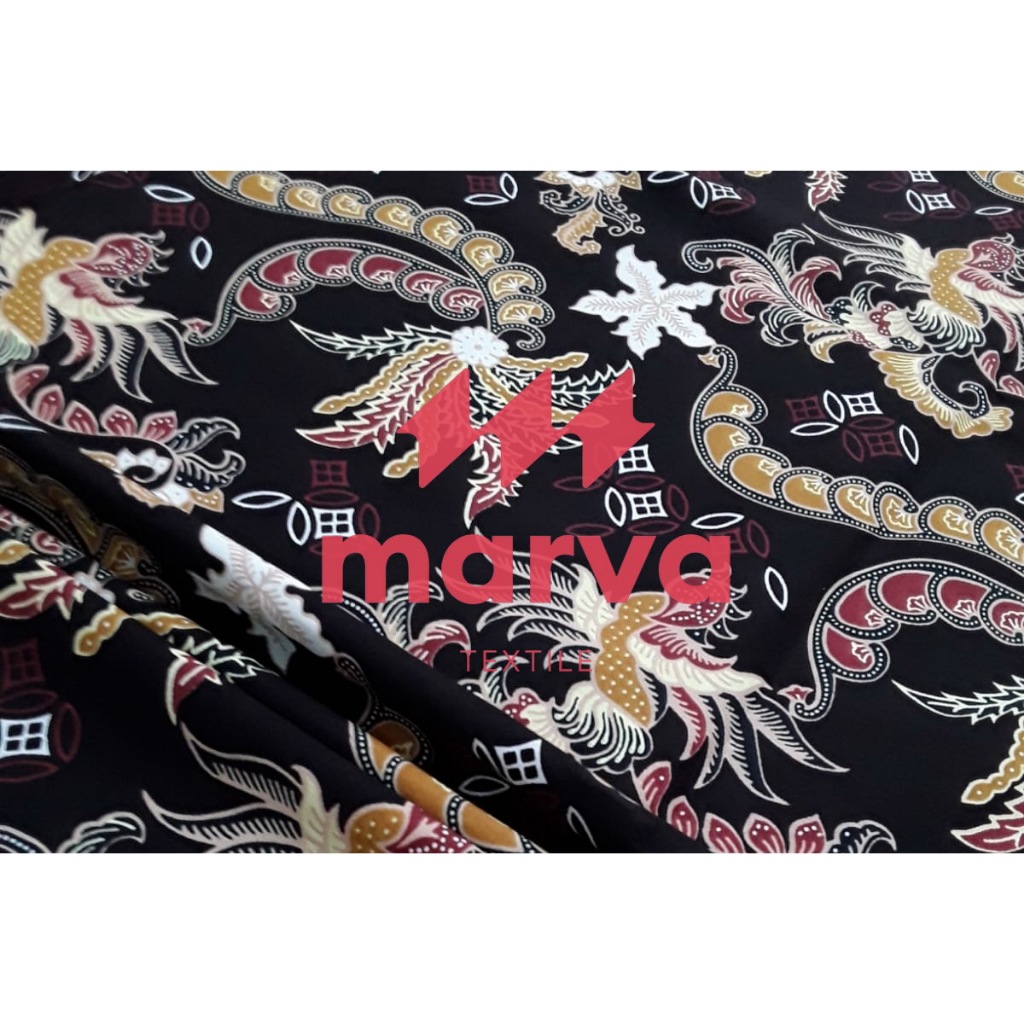 Kain Batik Meteran Premium Bahan 100% katun motif bunga by Marva textile