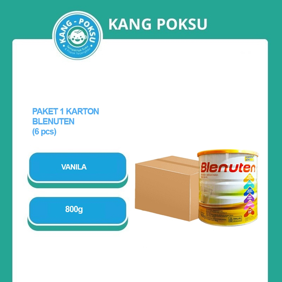 

BLENUTEN PAKET 1 KARTON VANILA 800 GR x 6 PCS SUSU TINGGI KALORI PENAMBAH BB