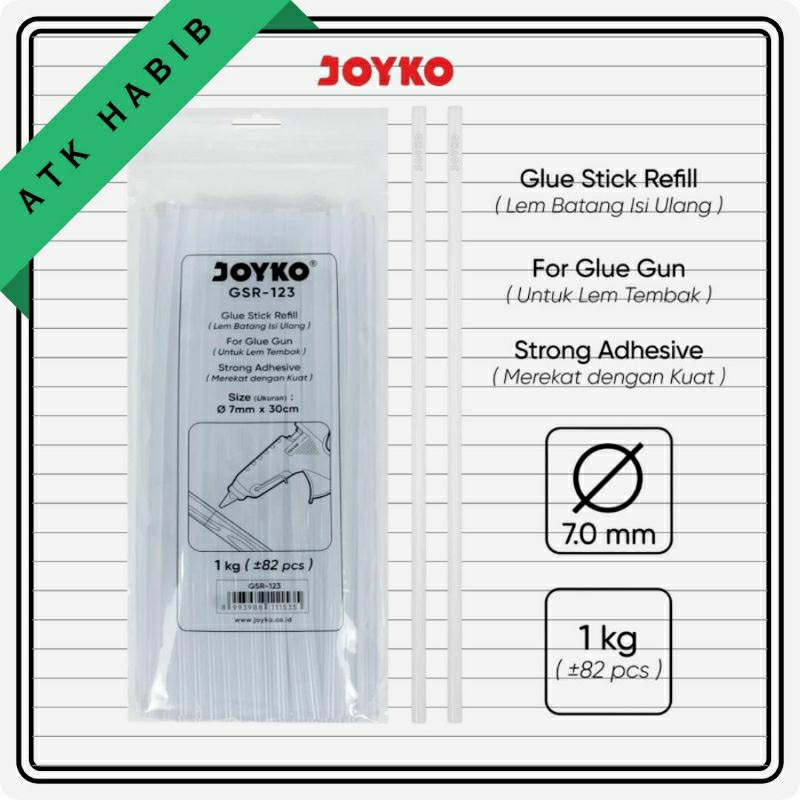 

Ecer Glue Stick Refill Lem Bakar Isi Lem Tembak Joyko GSR-123