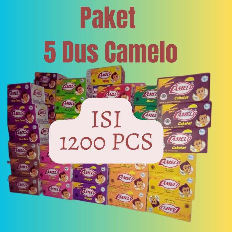 

paket serbuk Camelo 5 dus isi 1200 pcs