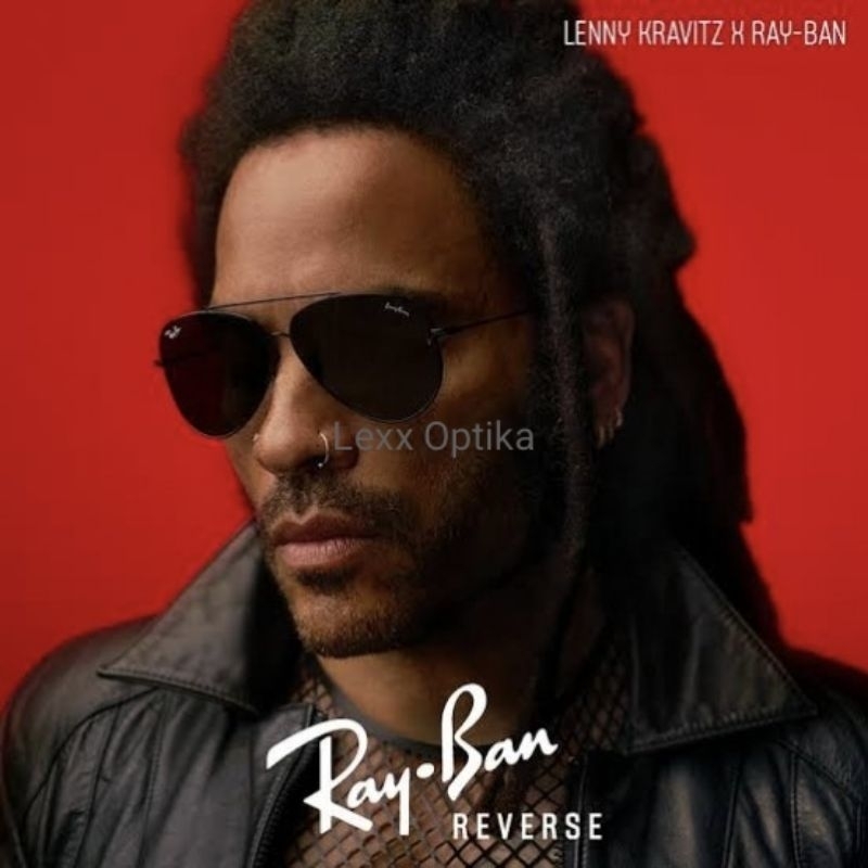 Kacamata Rayban Original Sunglass Lenny Kravitz X Aviator Reverse RBR0101S