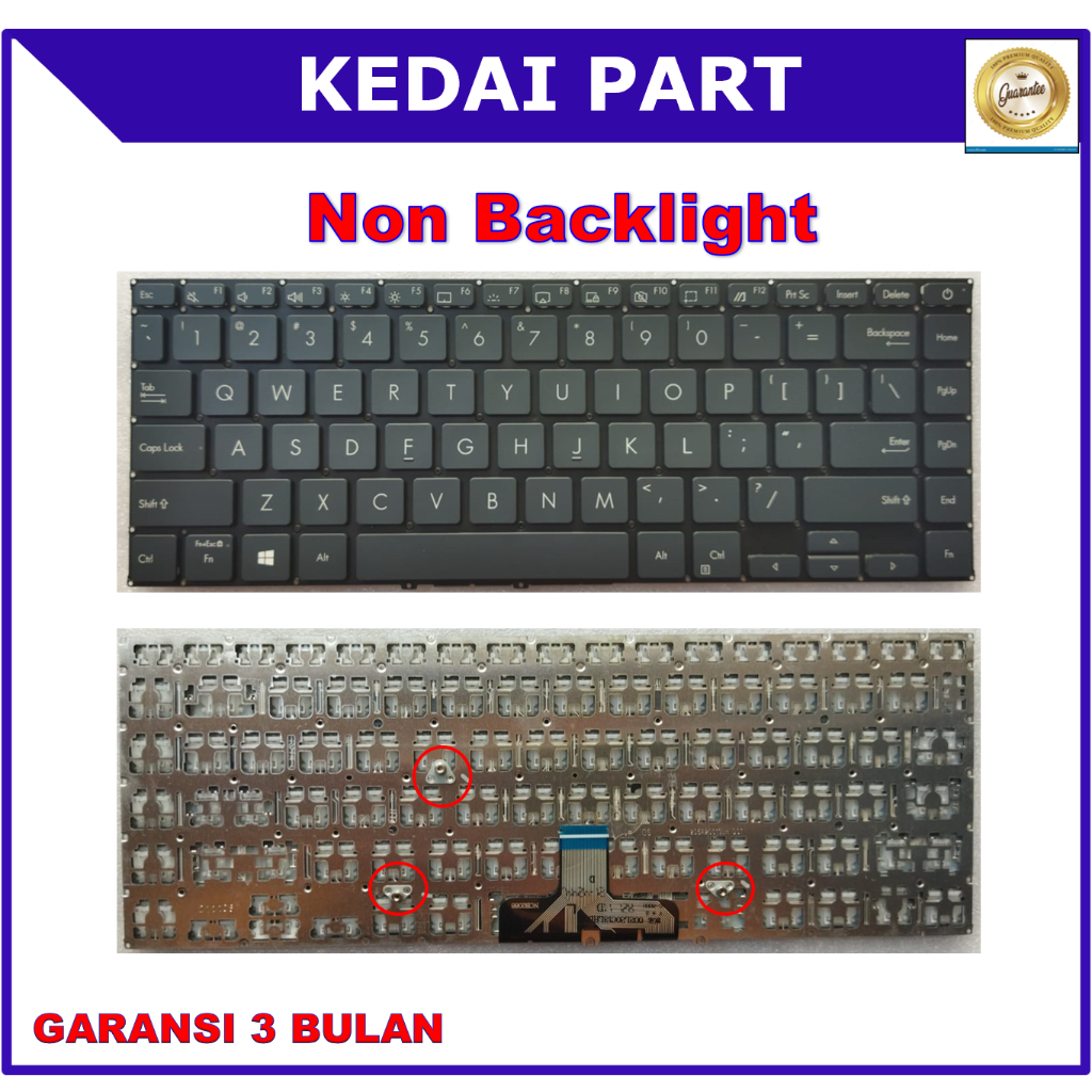 Keyboard Asus Zenbook 14 UX435 U4800 UX435EA UX435EG Non Backlight