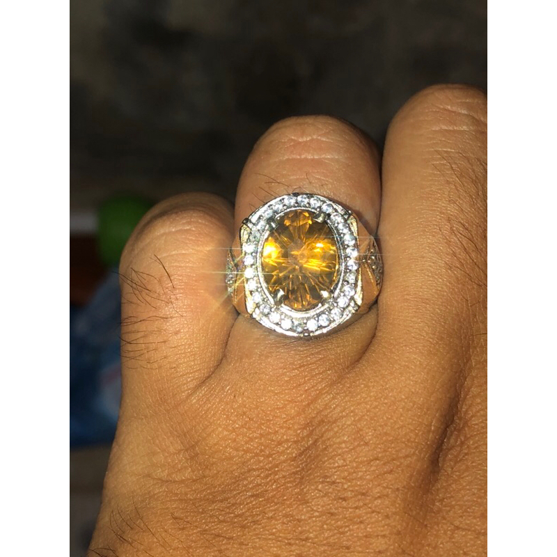 cincin MADEIRA CITRINE GOLDEN