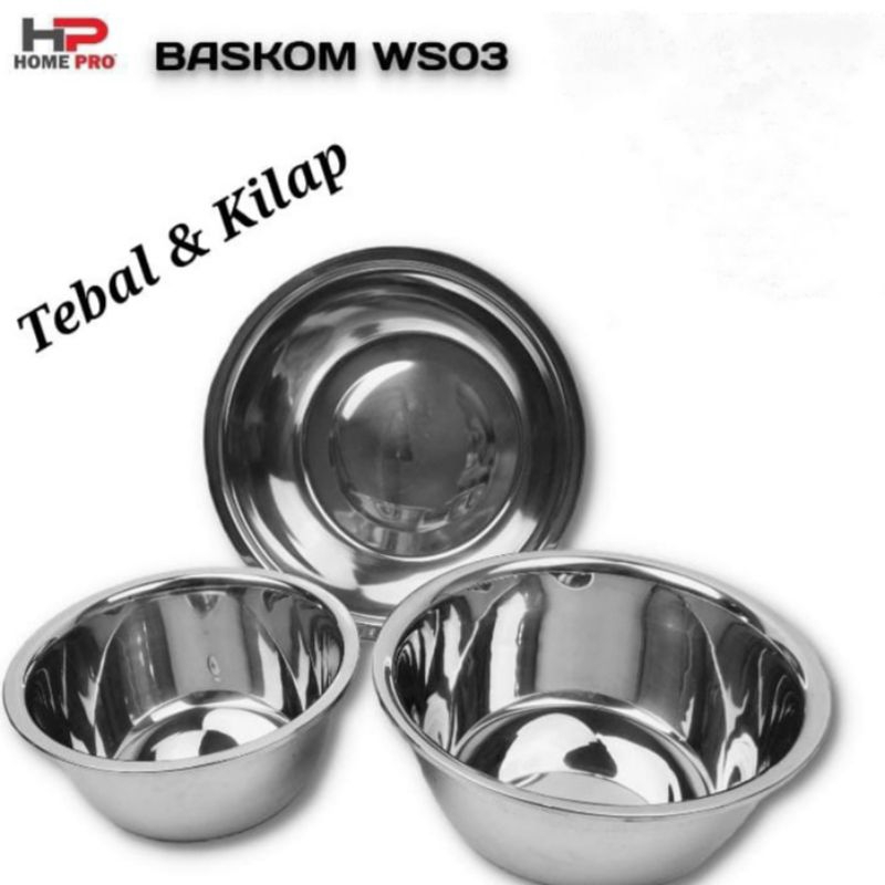 Baskom Stainless 20cm/ Mixing Bowl Baskom Stainless Serbaguna