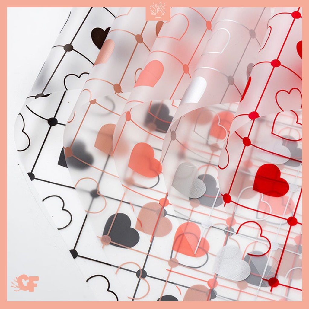 

Kertas Buket Bunga Transparan Love Flower Wrapping Paper Cellophane KB6104