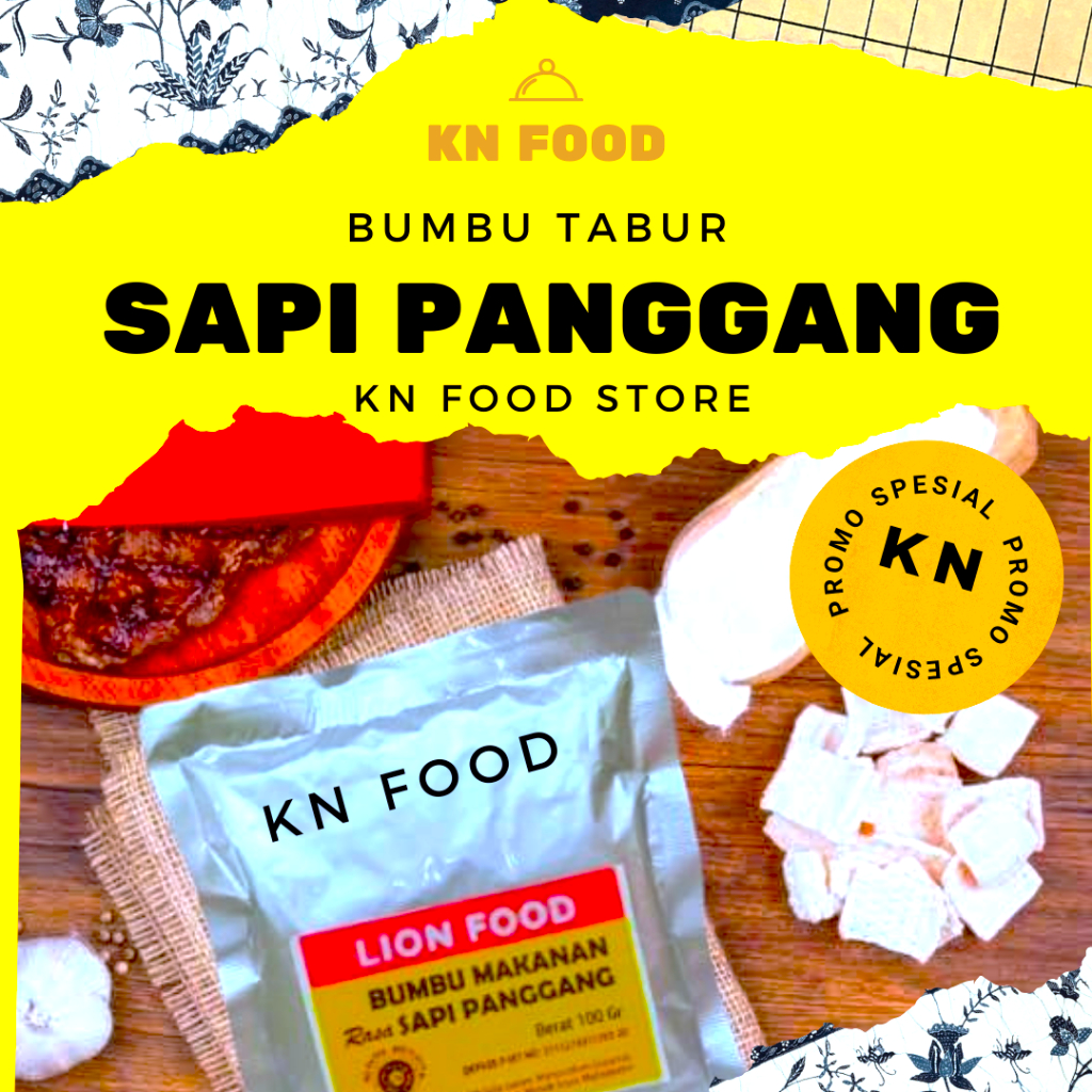 

BUMBU TABUR made by LION FOOD rasa SAPI PANGGANG kemasan 100 grm.