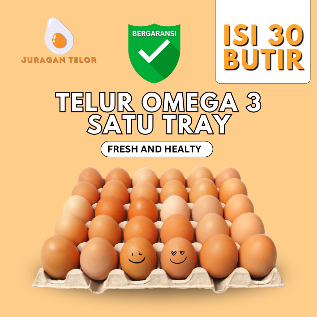 

Telur ayam omega kaya manfaat untuk kesehatan satu tray isi 30 butir