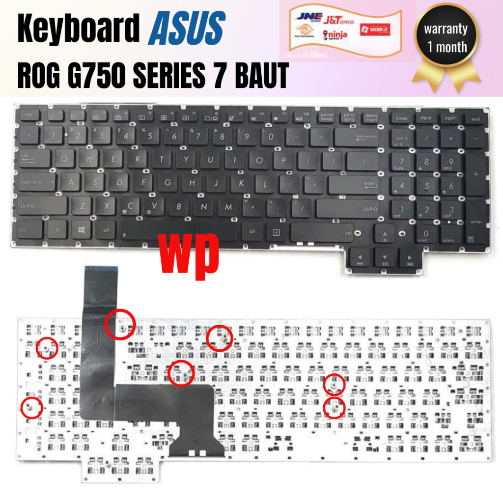 Keyboard laptop Asus rog G750 G750JH G750JM G750JS G750JW G750JX G750JZ