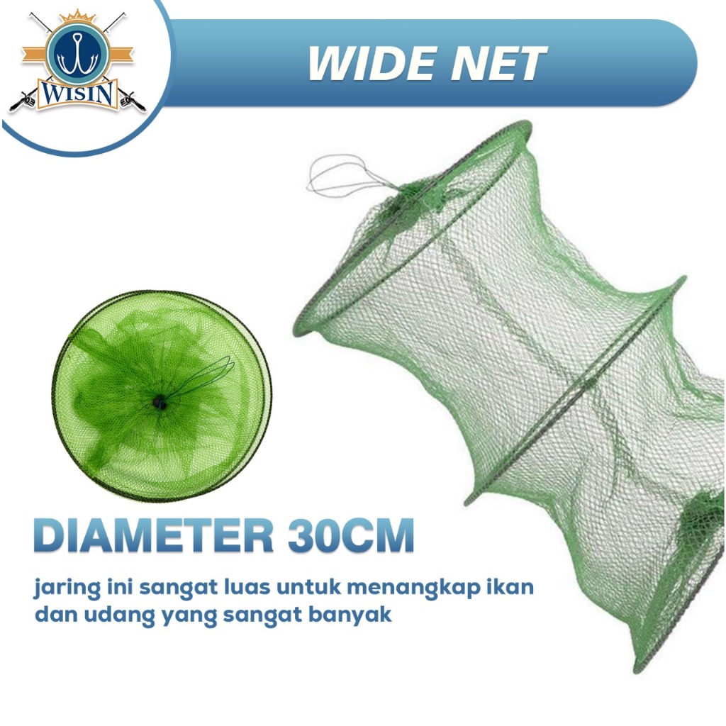 promo WISIN Jaring Korang Wadah ikan 2 & 3 Layer tempat Ikan bubu bulat Perangkap Ikan Jebakan Ikan