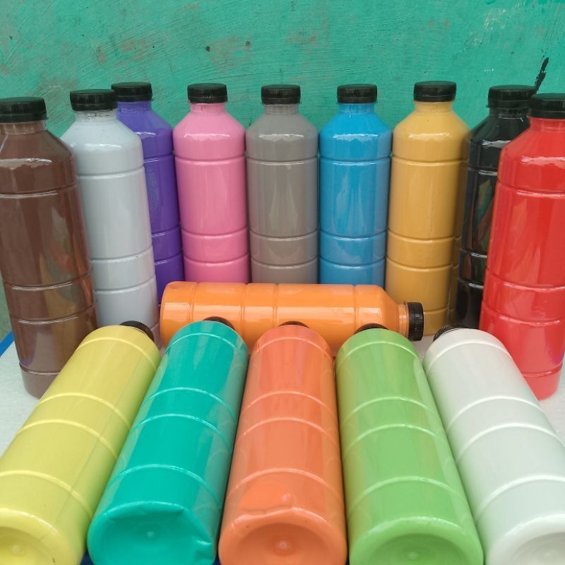 

PROMO CAT AKRILIK EKONOMIS 500 gr LANGSUNG PAKAI/CAT STYROFOAM/ CAT KARDUS/CAT GIPSUM/