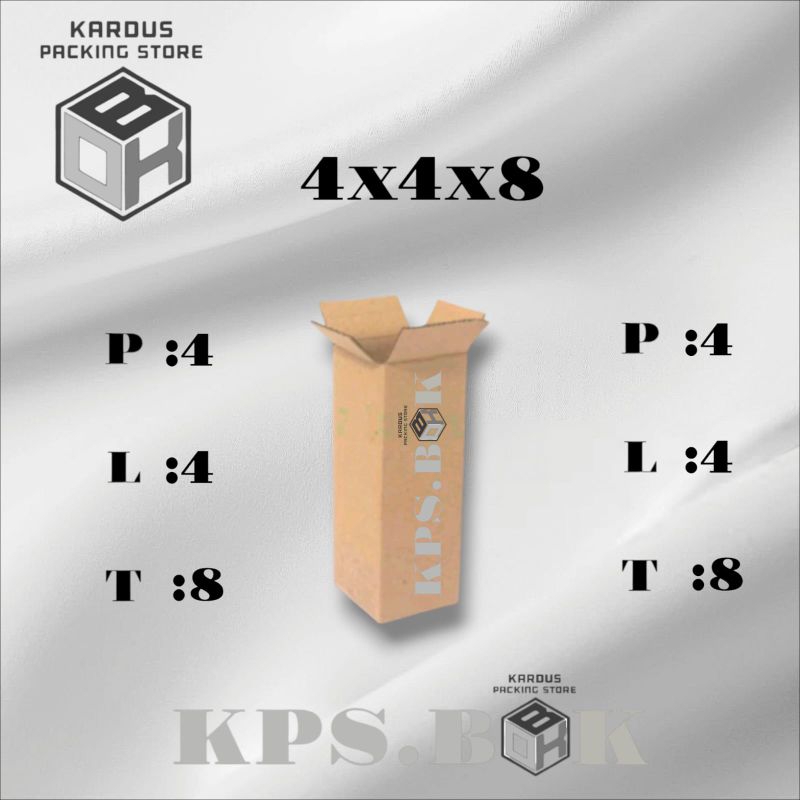 

kardus box packing 4x4x8