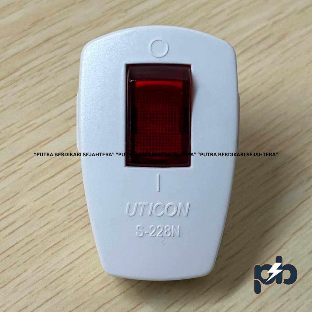 Steker Arde Uticon / Steker + Saklar Uticon S-228N / Uticon S-228N Tusuk Kontak