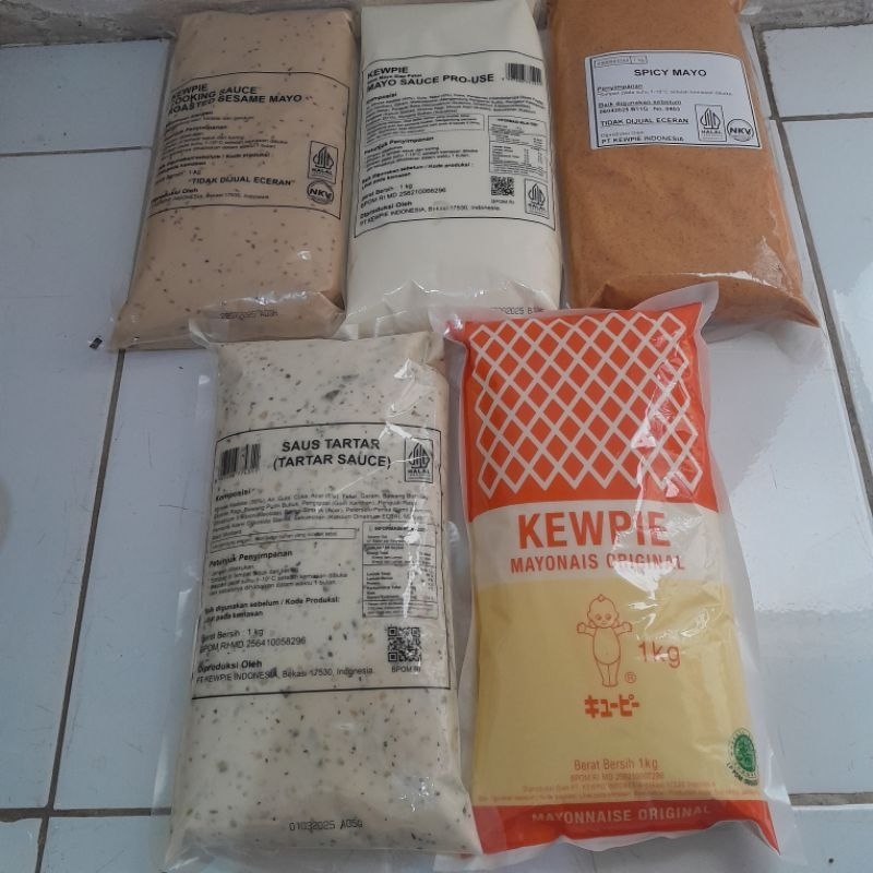 

KEWPIE MAYONAIS ORIGINAL / PRO USE / SAUS TARTAR / SPICY MAYO / ROASTED SESAME 1KG