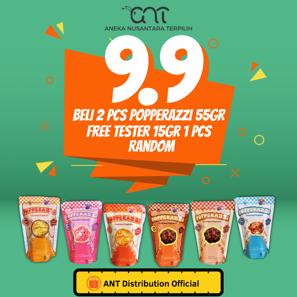 

Promo 9.9 ANT Distribution, Beli Popperazzi Popcorn 2 pcs 55gr All Varian, Free Tester 15gr 1 pcs