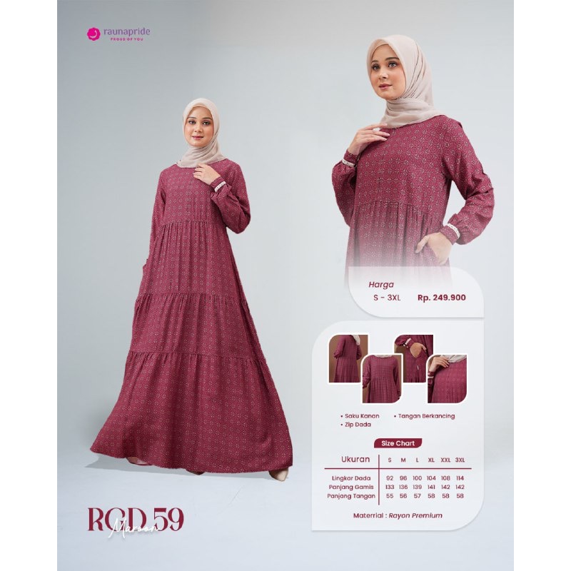 BAJU GAMIS RAUNA RGD 59 BY RAUNA