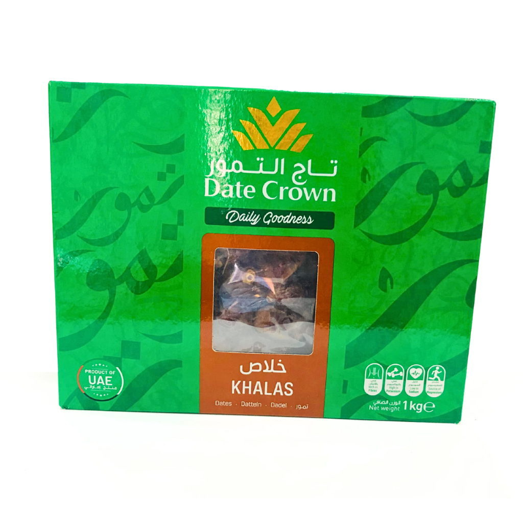 

Date Crown Khalas Box 1kg / Kurma Khalas Premium / Korma Kholas Kiloan / Oleh Oleh Haji dan Umroh