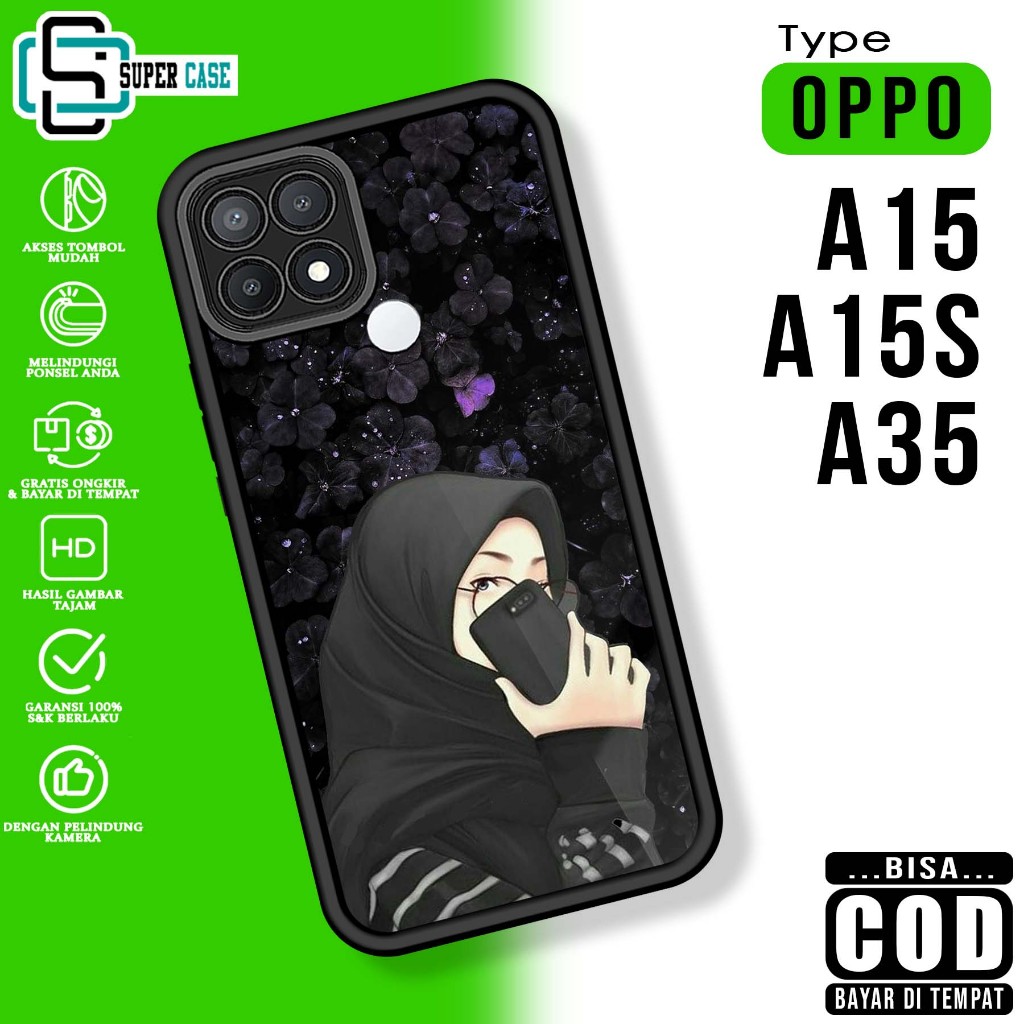 Case Hp For OPPO A15 A15S A35 HJB SoftCase Glossy casing Handphone Silikon Glass
