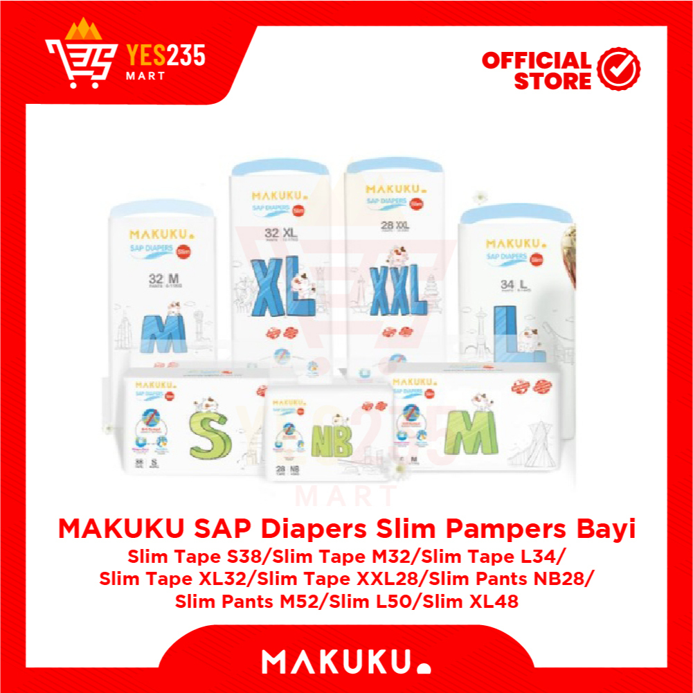MAKUKU SAP Diapers Slim Pampers Bayi SAP