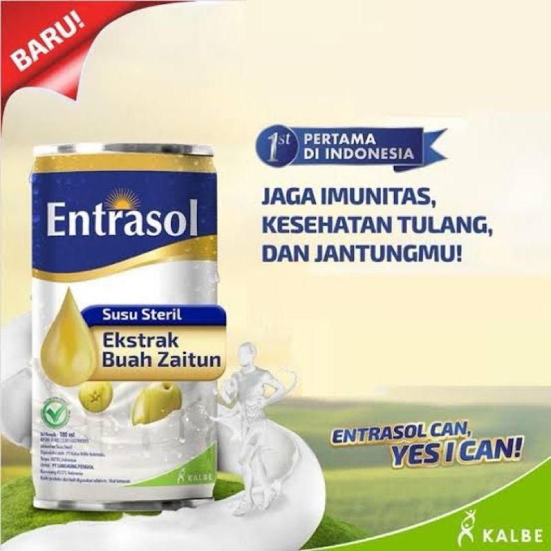 

ENTRASOL SUSU STERIL PLAIN 180ML