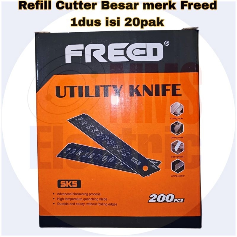 Isi Cutter Besar merek Freed (1dus isi 20pak)