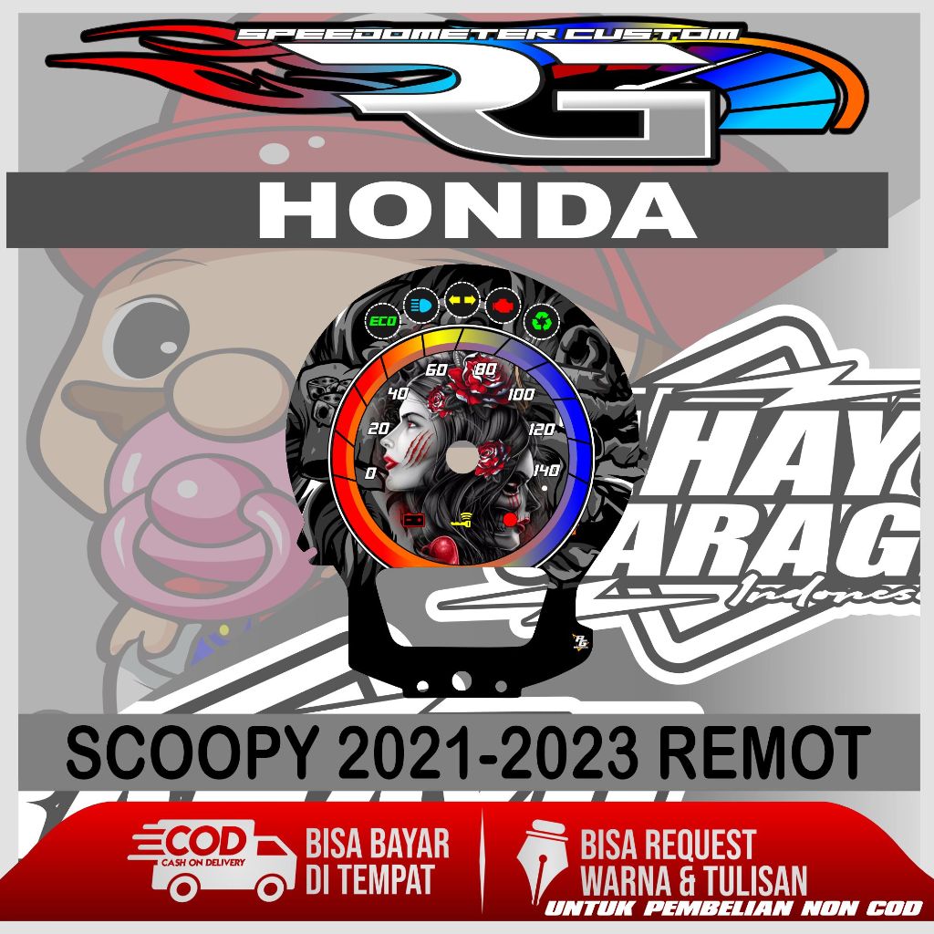PAPAN SPEEDOMETER CUSTOM HONDA SCOOPY 2021