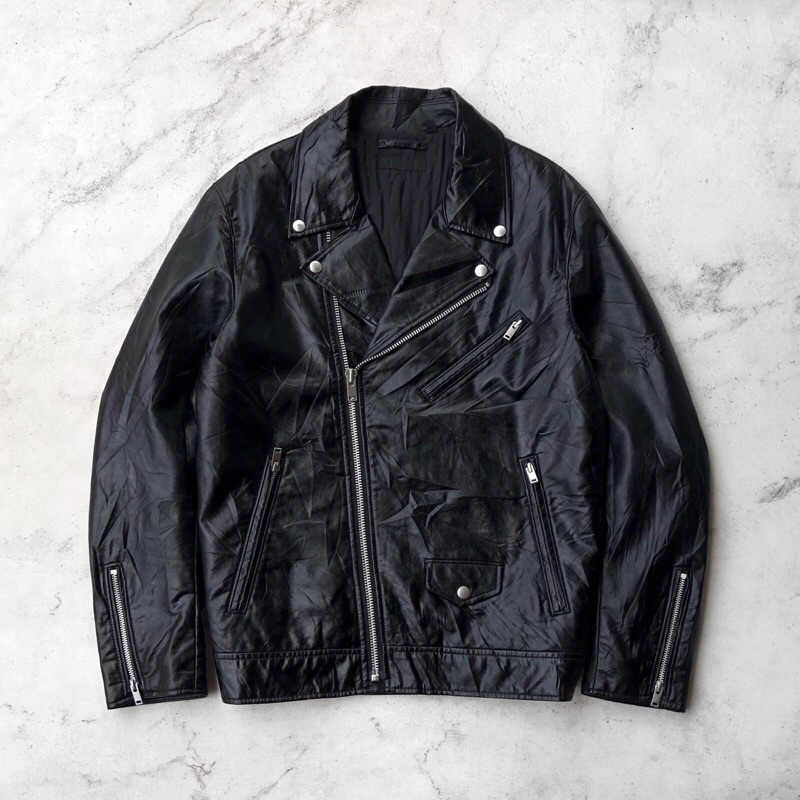 UNIQLO RAMONES LEATHER FAUX JACKET | SIZE L/XL (P.69-L.61)