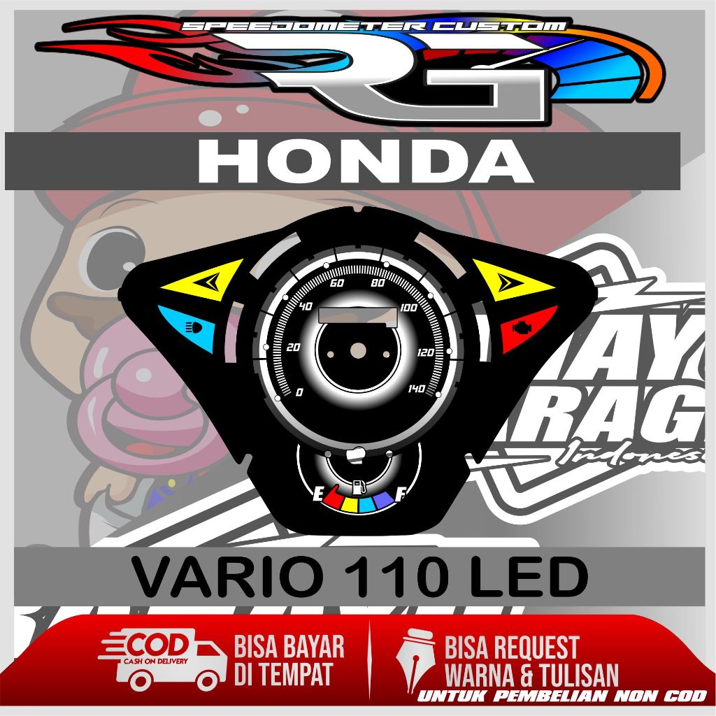 PAPAN SPEEDOMETER CUSTOM VARIO 110 LED
