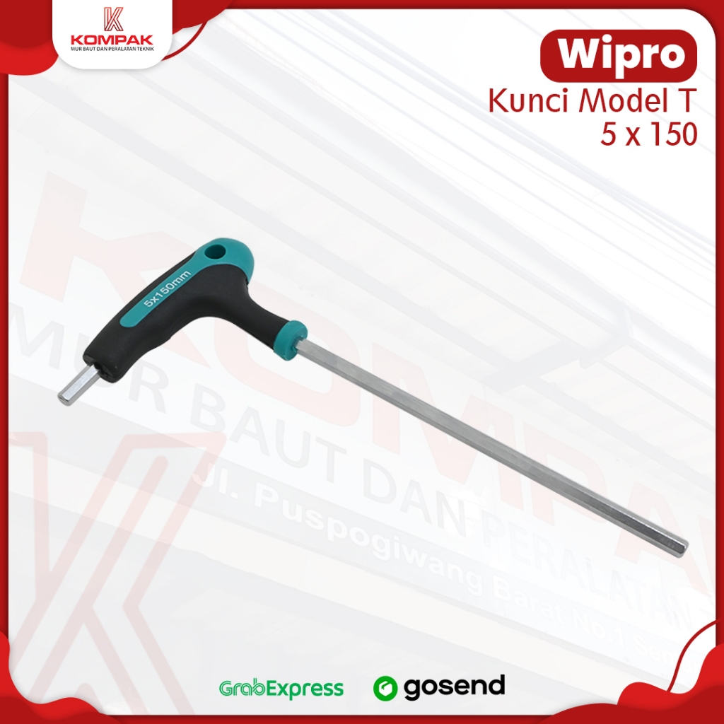 Kunci L Model T WIPRO 5 x 150 mm 5x150mm