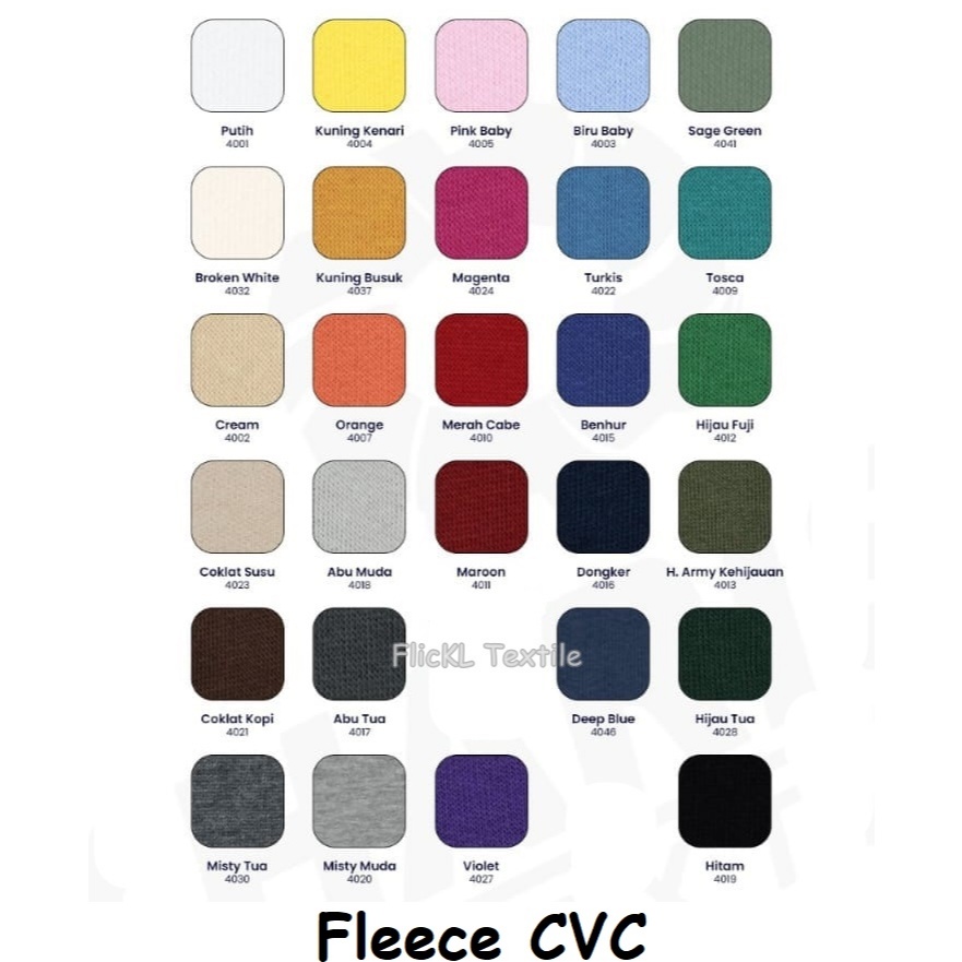 Kain Fleece CVC Katun Bahan Fleece Berbulu Sweater Fleece Kilo