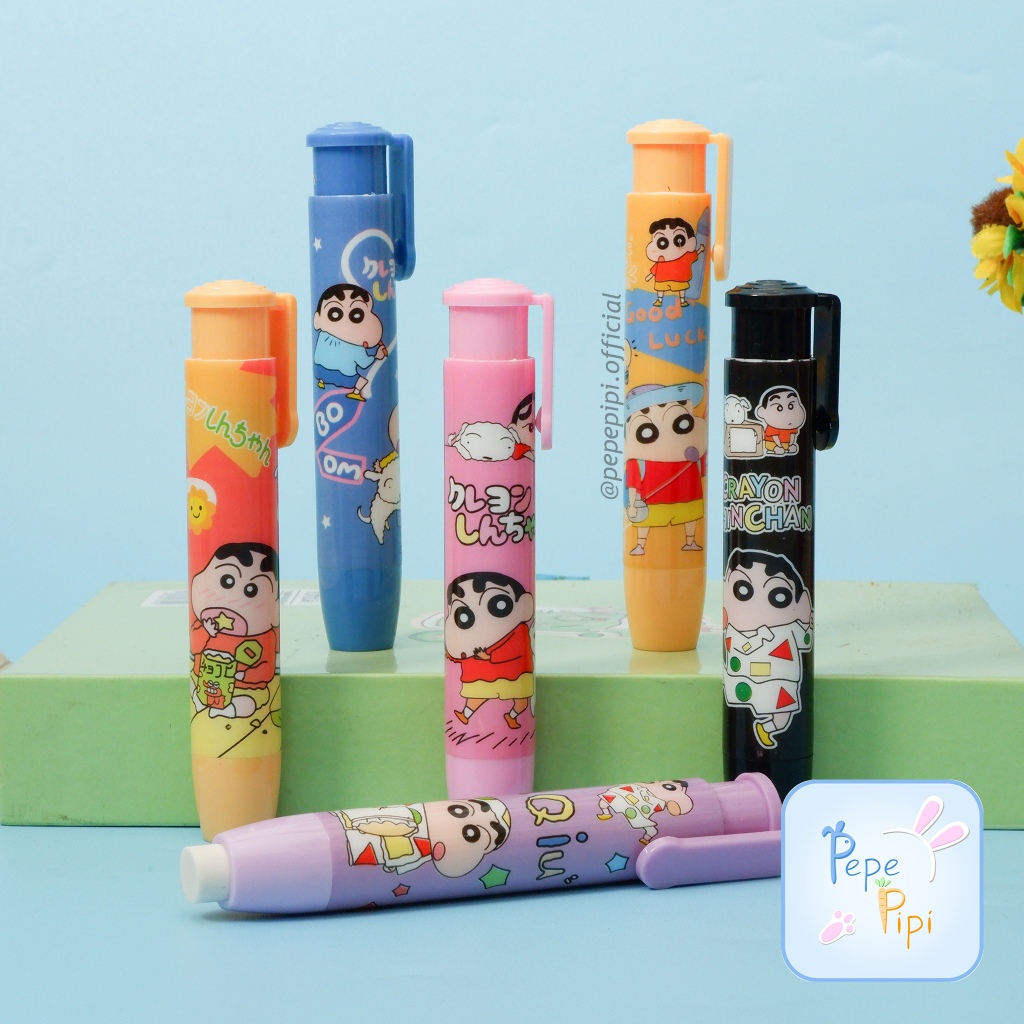 

Penghapus Mekanik Depressible ER-1458 Shinchan Mechanical Eraser Lipstick Hapusan Cetek Lipstik